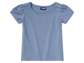 Футболка (звич.) бавовняна для дівчинки Lupilu 372810 086-92 см (12-24 months) синій  77707