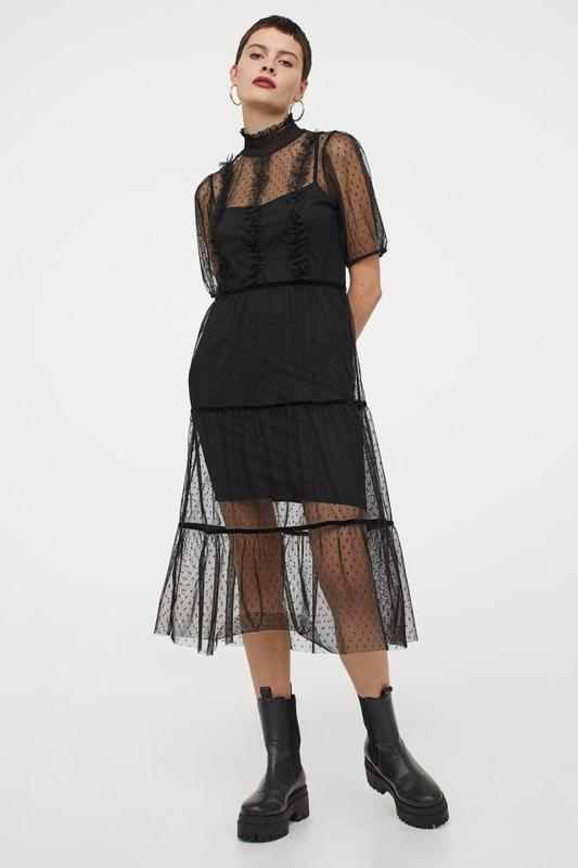 Плаття подвійне для жінки H&amp;M 0949587-001 40 / L чорний  82460