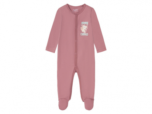Чоловічок бавовняний на кнопках для дівчинки Lupilu 372615 080 см (9-12 months) рожевий  90195