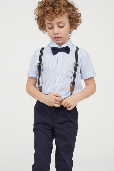 Штани  для хлопчика H&amp;M 0804029001 122 см (6-7 years) темно-синій 64080