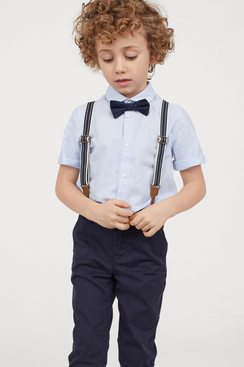 Штани  для хлопчика H&amp;M 0804029001 122 см (6-7 years) темно-синій 64080