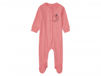 Чоловічок 086 см (12-18 months)   в рубчик для дівчинки Lupilu 389332 рожевий 90192