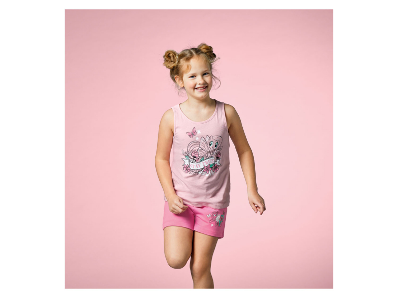 Шорти (звич.) бавовняні з принтом для дівчинки Disney 373342 098-104 см (2-4 years) рожевий  90341