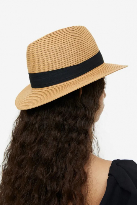 Шляпа S/54   з паперової соломки для жінки H&amp;M 1121091-001 бежевий 80918