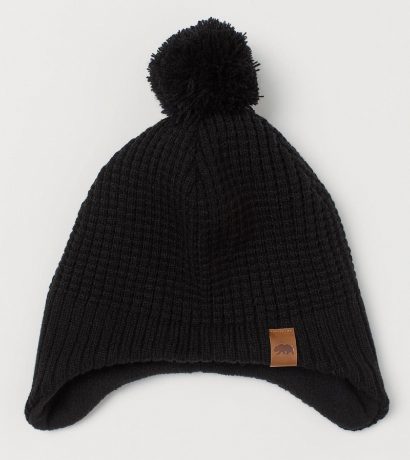 Шапка  для хлопчика H&amp;M 0694680015 обхват 50-51 (92-104 см) чорний 62786