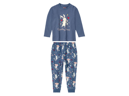 Піжама (лонгслів і штани) для дівчинки Lupilu 382074 098-104 см (2-4 years) синій 84921 Піжама (лонгслів і штани) для дівчинки Lupilu 382074 098-104 см (2-4 years) синій 84921