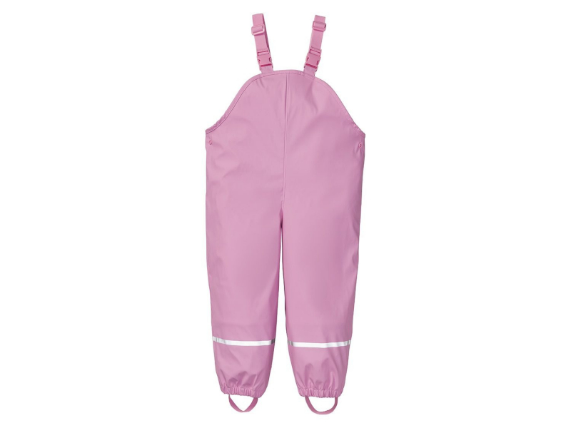 Напівкомбінезон-дощовик на флісовій підкладці для дівчинки Lupilu 315765 098-104 см (2-4 years) рожевий 72867