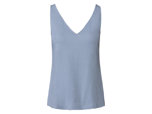 Топ (звич.) із суміші льону та віскози для жінки Esmara 418192 34 / XS блакитний 88782 Топ (звич.) із суміші льону та віскози для жінки Esmara 418192 34 / XS блакитний 88782