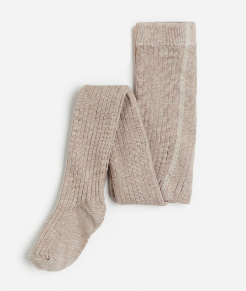 Колготки 098-104 см (2-4 years) в рубчик для дівчинки H&M 1070671-008 бежевий 85368 Колготки 098-104 см (2-4 years) в рубчик для дівчинки H&M 1070671-008 бежевий 85368
