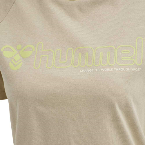 Футболка з логотипом для жінки Hummel 211526 34 / XS бежевий  75328
