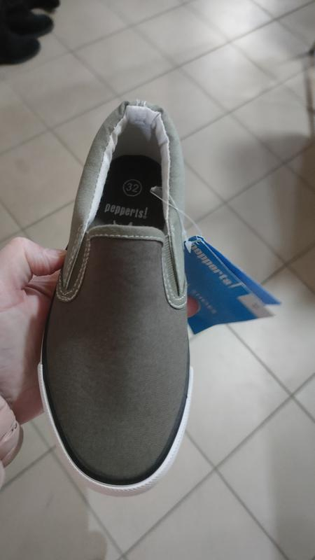 Сліпони 32   текстильні для хлопчика Pepperts 293315 хакі 90820