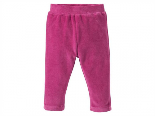 Штани 062-68 см (2-6 months)  Regular Fit велюрові для дівчинки Lupilu 305338 малиновий (темно-рожевий) 68521