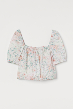 Топ M   з рукавами-ліхтариками для жінки H&amp;M 0850244-005 Різнобарвний 82863