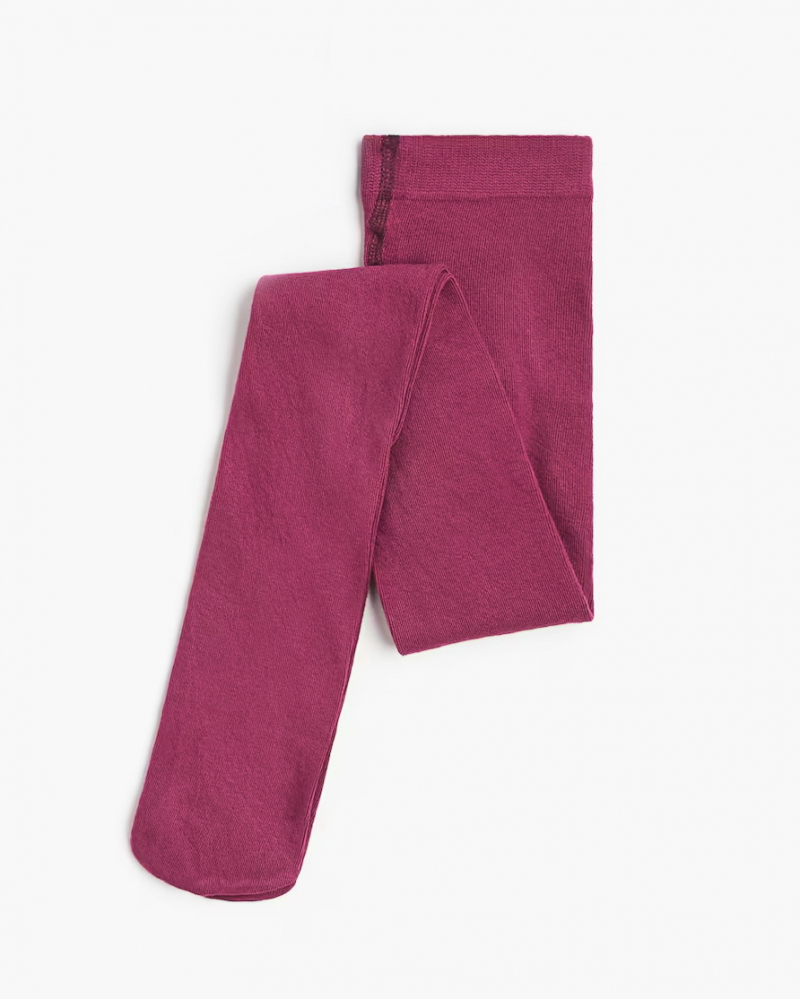 Колготки 092 см (18-24 months)   бавовняні для дівчинки H&amp;M 0738859-044 бордовий 91363