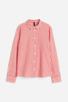 Рубашка прямого крою для жінки H&amp;M 1134781-003 34 / XS червоний  80901