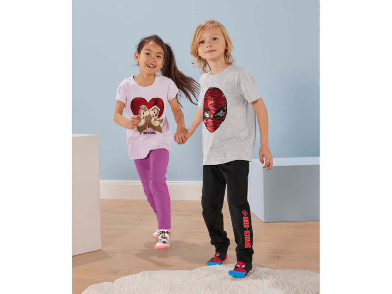 Лосини 134-140 см (8-10 years)   бавовняні з принтом для дівчинки Disney 412755 фіолетовий 90939