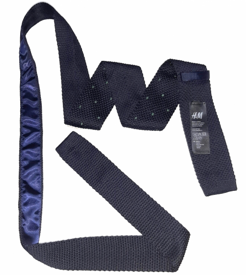 Краватка  для чоловіка H&amp;M 0318295 One Size темно-синій 65175