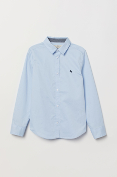 Рубашка з довгими рукавами для хлопчика H&amp;M 0813060-001 110 см (4-5 years) блакитний  80056
