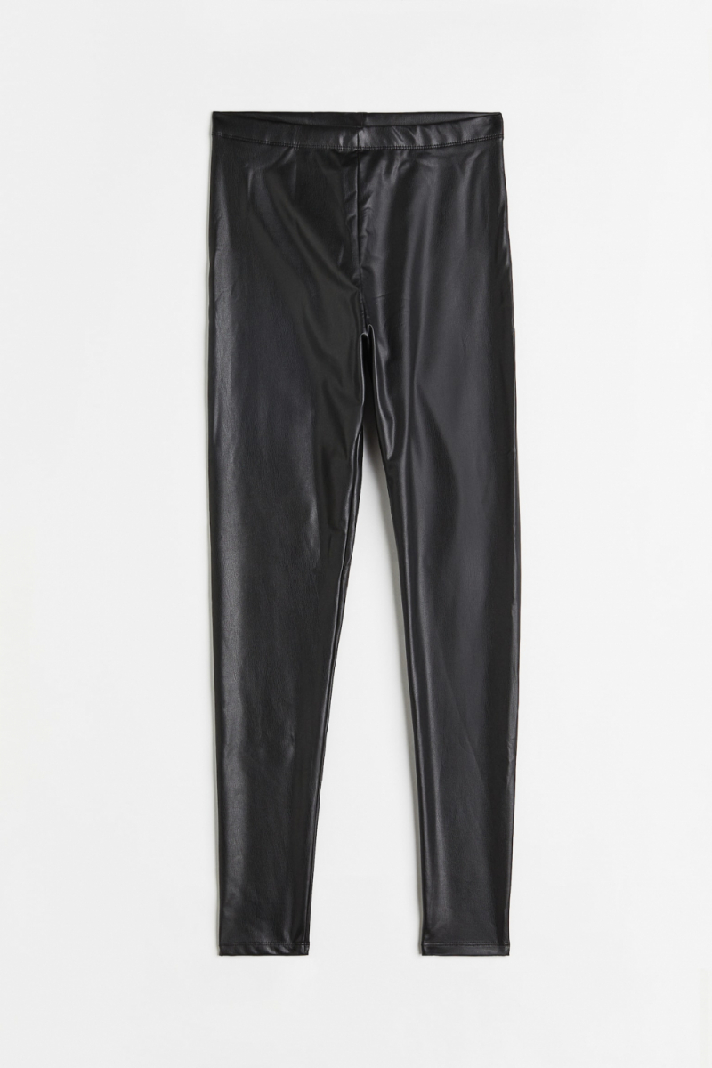 Легінси зі штучної шкіри для жінки H&amp;M 0992042-001 40 / L чорний  85489