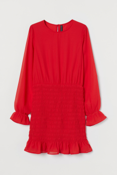 Плаття з зібраною спідницею для жінки H&amp;M 0918905-002 40 / M (EU) червоний  82414