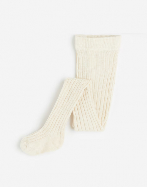 Колготки 086 см (12-18 months) в рубчик для дівчинки H&M 1199638-001 бежевий 85366 Колготки 086 см (12-18 months) в рубчик для дівчинки H&M 1199638-001 бежевий 85366