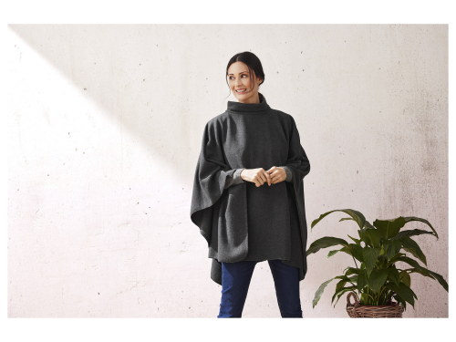 Пончо OneSize,XXS,XS,S,M,L,XL,XXL флісове для жінки Esmara 425284 графітовий 87600 Пончо OneSize,XXS,XS,S,M,L,XL,XXL флісове для жінки Esmara 425284 графітовий 87600