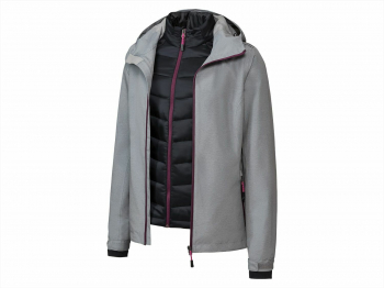 Термо-куртка    мембранна 3 в 1 для жінки Crivit 305193 40 / L (EU) сірий 77250