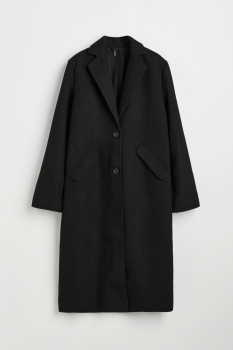 Пальто довжиною до ікри для жінки H&amp;M 1085569-001 36 / S чорний  79828
