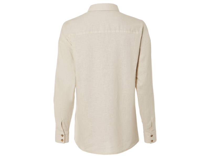 Сорочка-рубашка із суміші льону та бавовни для жінки Esmara 460289 34 / XS (EU) бежевий  89239