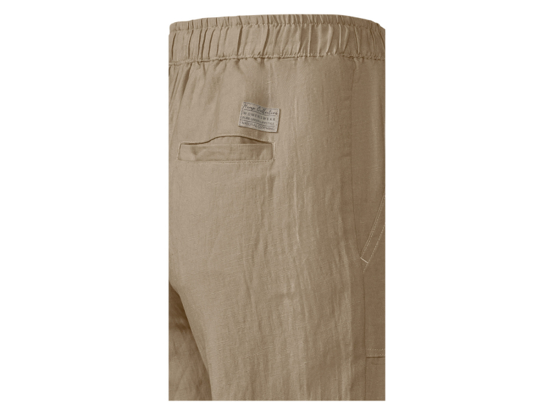 Штани (брюкі) із конопляного матеріалу для жінки Esmara 400124 34 / XS (EU) бежевий  87638