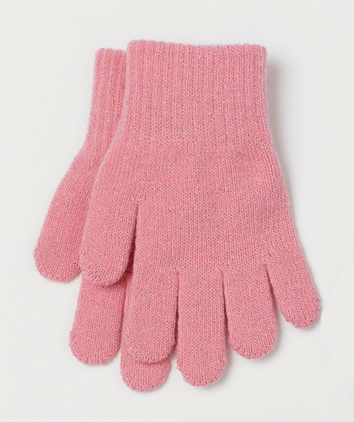 Перчатки  для дівчинки H&amp;M 0739957001 розмір перчаток 3 (2-4 years, 98-104 см) рожевий 63115