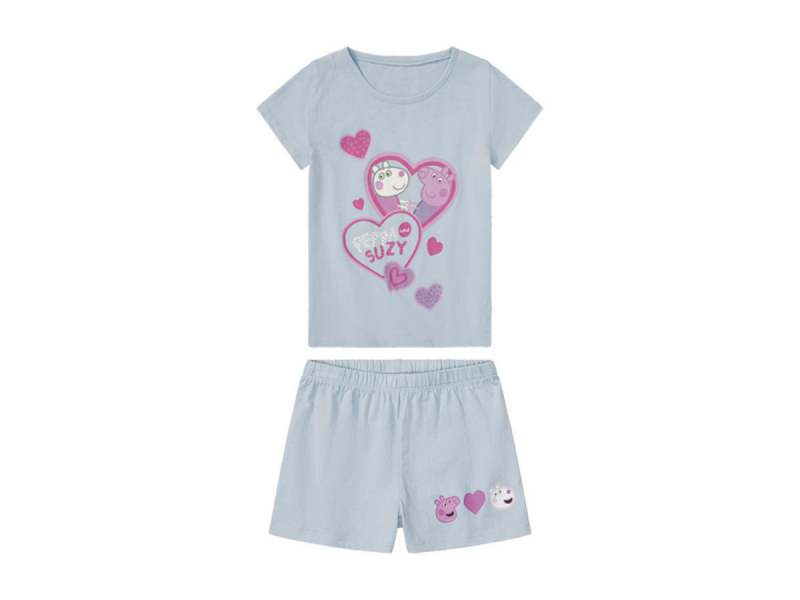 Піжамні шорти бавовняні для дівчинки Peppa Pig 406152 110-116 см (4-6 years) блакитний  81065