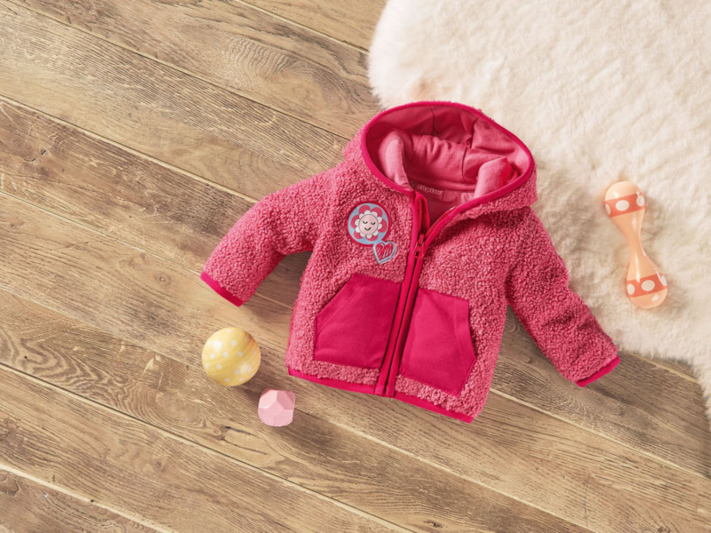 Куртка демісезонна 062-68 см (2-6 months)   флісова для дівчинки Lupilu 379416 рожевий 89391