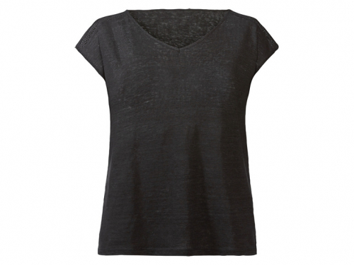 Футболка (звич.) з мереживною вставкою для жінки Esmara 408468 34 / XS чорний  89885