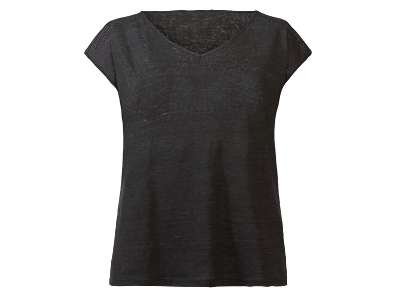 Футболка (звич.) з мереживною вставкою для жінки Esmara 408468 34 / XS чорний  89885