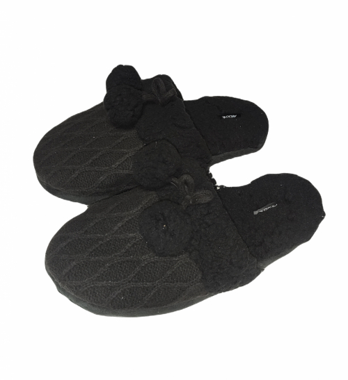 Хатні капці утеплені з ефектом пам для жінки Ardene OB-FW31017-07 розмір взуття 35-36 чорний  78493