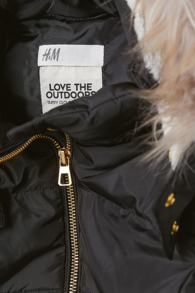 Зимова куртка 170 см (14-15 years)   на плюшевій підкладці для дівчинки H&amp;M 0649510001 чорний 58773
