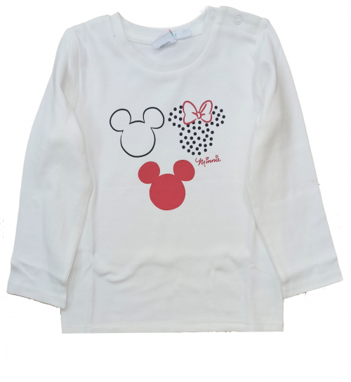 Футболка-лонгслів набір 2 шт. бавовняні для дівчинки Disney 123029 086-92 см (12-24 months) білий  89496
