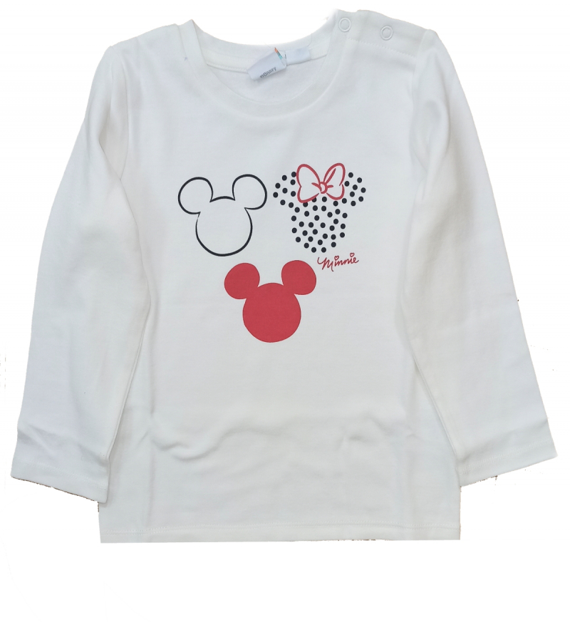 Футболка-лонгслів набір 2 шт. бавовняні для дівчинки Disney 123029 086-92 см (12-24 months) білий  89496