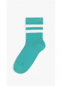 Шкарпетки    з широкою резинкою для хлопчика H&amp;M 0487052-072 розмір взуття 31-33 (8-10 years) зелений 80830