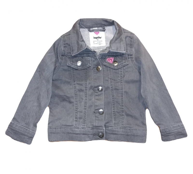 Джинсова куртка    на кнопках для дівчинки Lupilu 328912 104 см (3-4 years) сірий 69390