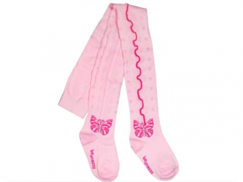 Колготки бавовняні з принтом для дівчинки Be Snazzy RA-019 104-110 см (3-5 years) рожевий  78402
