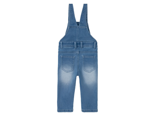 Напівкомбінезон 062 см (2-3 months)   джинсовий на кпопках, з регулюючими шлейками для хлопчика Lupilu 370496 синій 81625