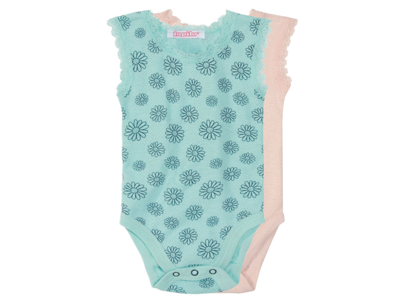 Боді 062-68 см (2-6 months)   ажурні набір 2 шт. для дівчинки Lupilu 370944-1 Різнобарвний 91071