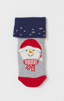 Шкарпетки 10-12   махрові для хлопчика H&amp;M 0868817-009 сірий 82329