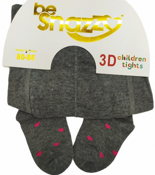 Колготки із 3D малюнком для дівчинки Be Snazzy RA-52 068-74 см (3-9 months) сірий 83522 Колготки із 3D малюнком для дівчинки Be Snazzy RA-52 068-74 см (3-9 months) сірий 83522