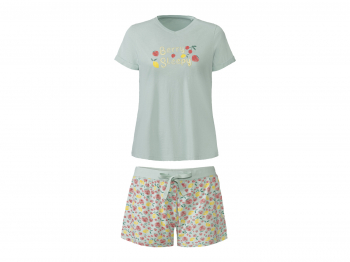 Піжама (футболка і шорти) для жінки Esmara 409994 40 / L зелений  80349