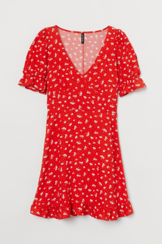 Плаття з віскозою для жінки H&amp;M 0829145-013 50 / XL (EU) червоний  80789