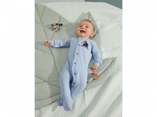 Чоловічок на кнопках для хлопчика Lupilu 389314 056 см (1-2 months) блакитний  89572