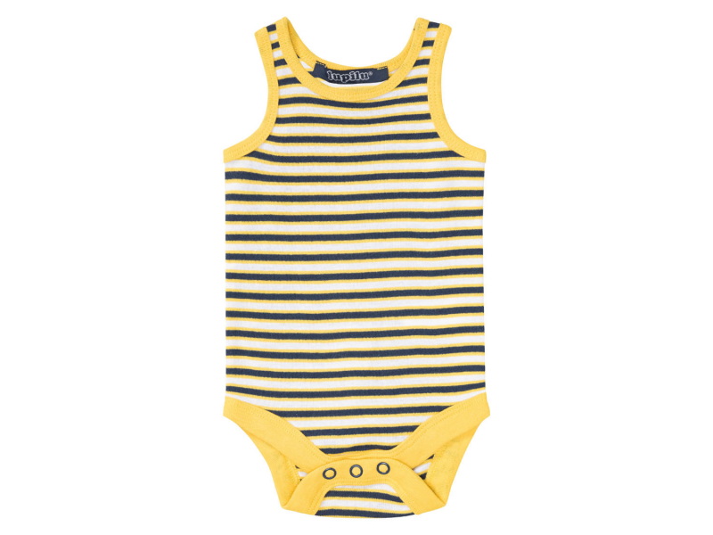 Боді (звич.) бавовняний на кнопках для хлопчика Lupilu 370937 074-80 см (6-12 months) жовтий  90357